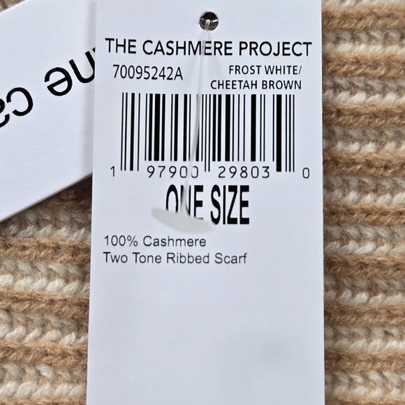 NWT The Cashmere Project Two Tone Ribbed Scarf - Picture 6 of 9